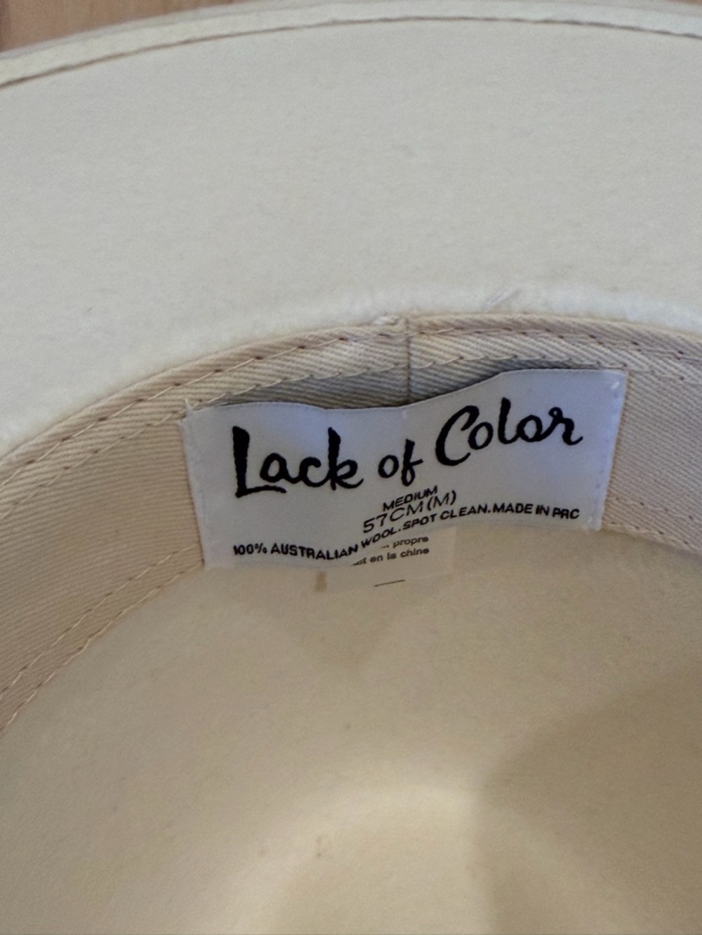Lack Of Color Ivory Wool Cowboy Hat - Picture 6 of 10